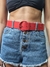 Cinto Couro Vermelho