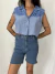 Cropped Botões Jeans - comprar online