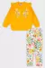 Conjunto Blusao Moletom Infantil Menina Flores Marlan na internet