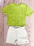 Conjunto Short E Blusa Coração Catavento
