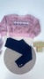 Conjunto Infantil Menina Croped e Legging Bordado Milon - comprar online