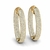 Brinco de ouro 18k com diamantes, apresentando um design elegante e brilhante. Argola de Diamantes