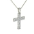 Colar de cruz em ouro 18k com diamantes brilhantes.