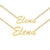 Colares personalizados em ouro 18k com o nome Elena em duas fontes diferentes