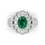 Imagem do Anel Esmeralda Central e Diamantes - Ouro 18k