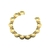 Piercing em ouro 18k com design de bolinhas e detalhes em diamantes.