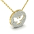 Colar de ouro 18k com pingente redondo representando o Espírito Santo, cravejado com diamantes