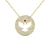 Colar em ouro 18k com pingente em formato de pomba, adornado com diamantes e um rubi.