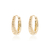 Brinco Argola Dourada Oval Frisada - Prata 925 - comprar online