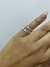 ANILLO ACERO BLANCO - LINEAS CRUZADAS - comprar online