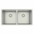 Cuba Quadrum 2C 40 em Aço Inox com Acabamento Scotch Brite
