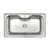 Cuba de Sobrepor Morgana Maxi 78 FX em Aço Inox Acetinado com Válvula 86x50 cm