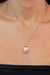 Colar com pingente de coração em zircônia folheado Ouro 18K - comprar online