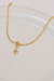 Pulseira cordão baiano fina com pingente de coração em zircônia folheado Ouro 18K - comprar online