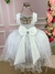 Vestido Princesa Belli Branco Jardim Encantado - loja online