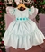 Vestido Infantil Lig Lig Verde Tiffany Cinto Florzinha - Little Sky Store