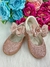 Sapatilha Flor Di MIla Baby Nude - Rose Gliter