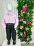 Conjunto Masculino Miss Cherry Social Rosa com Calça Preta - loja online