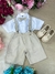 Conjunto Meninos Kanga Social Suspensorio Marrom Shorts