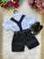 Conjunto Miss Cherry Meninos Social Shorts Ravi Preto - Little Sky Store