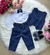 Conjunto Miss Cherry Colete Alfaiataria Azul Marinho - comprar online