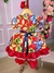 Vestido Junino Carminha Vermelho Avental Laranja na internet