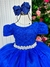 Vestido Enjoy Longo Laura Azul Royal Rendado - comprar online