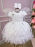 Vestido Vila Lele Jardim Encantado Alice Branco - Little Sky Store