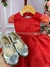 Vestido Miss Sweet Vermelho Cinto Brilho - comprar online