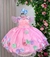 Vestido Marie Jardim Encantado Isis Luxinho Rosa Bebe