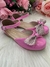 Sapatilha Flor di Mila Brilho Rosa Chiclete - Little Sky Store
