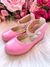 Sapatilha Flor di Mila Rosa Chiclete "Perolas" Luxo - comprar online