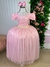 Vestido Enjoy Longo Laura Rosa Bebê Rendado - comprar online