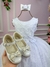Vestido Princesa Belli Branco Jardim Encantado - Little Sky Store