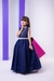 Vestido Marie Longo Larissa Azul Petroleo - Little Sky Store