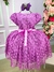 Vestido Miss Sweet Lilas Bolinhas - Poa - Little Sky Store