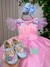 Vestido Marie Jardim Encantado Isis Luxinho Rosa Bebe na internet