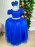 Vestido Enjoy Longo Laura Azul Royal Rendado