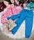 Conjunto By Gus Corações Rosa e Azul Corta Vento