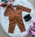 Conjunto Miss Cherry Social Terno - Blaizer Caramelo - Little Sky Store