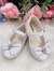 Sapatilha Flor Di Mila Branco Isis Strass