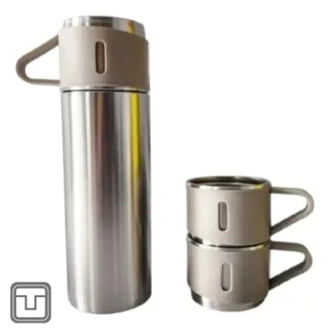 Set Termo 500ml acero inoxidable + 3 tazas - tienda online