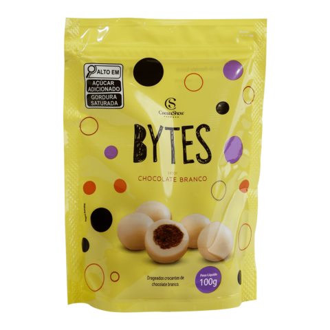 Cacau Show Bytes Drageados Chocolate Branco Crocante 100g