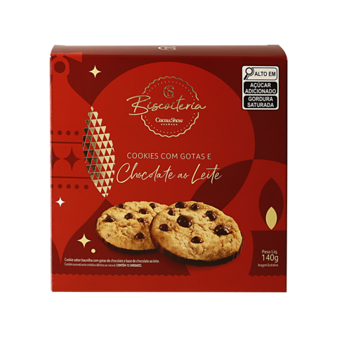 Cacau Show Cookies de Natal com Gotas ao Leite 140g