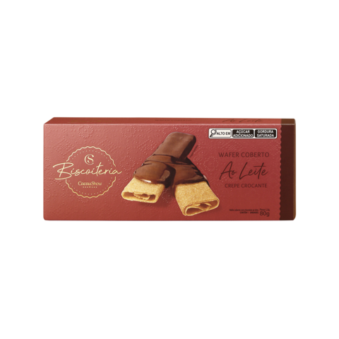 Cacau Show Wafer Crepe Chocolate Biscoiteria 80g