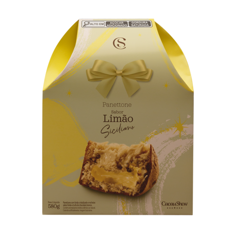 Cacau Show Panettone de Limão Siciliano 580g