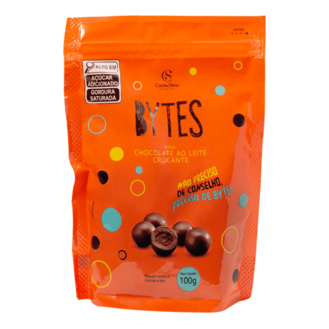 Cacau Show Bytes Drageados Chocolate ao Leite Crocante 100g