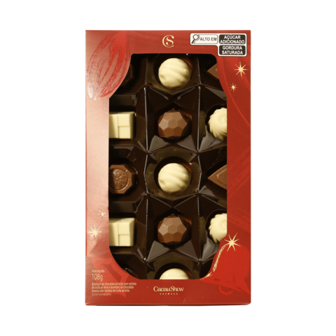 Cacau Show Bombons Mini Show laCreme de Natal 108g