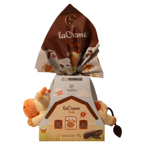 Cacau Show Ovo LaCreme Kids ao Leite com Estojo Vaquinha 170g