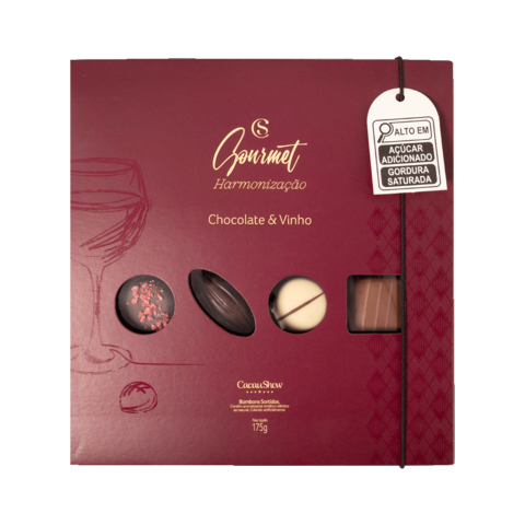 Cacau Show Caixa de Bombom Harmonização Chocolate e Vinho 175g